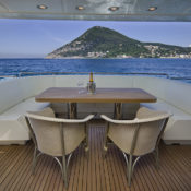 Italy, S.Felice Circeo (Rome), luxury yacht Rizzardi Posillipo Technema 95'